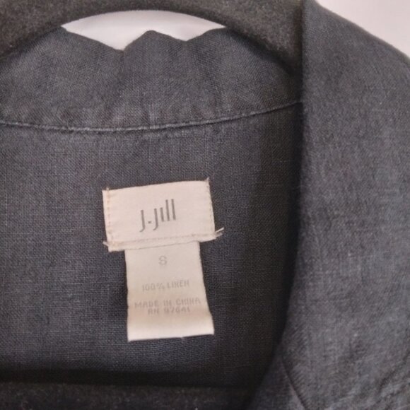 J. Jill 100% Linen Black Light Blazer Jacket Size S - Picture 5 of 12